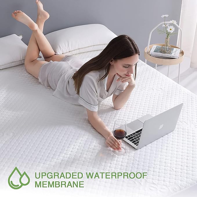 California King Size Waterproof Mattress Protector Fitted Mattress Pad Cover with Deep Pocket Up to 18''-CubbioJoy