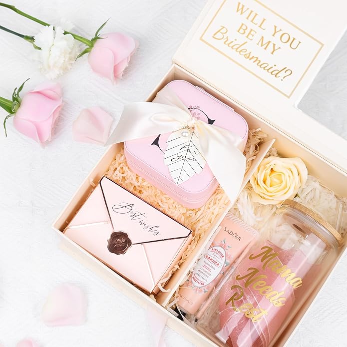 AYGXU Travel Jewelry Box for Women and Girls - Small Case With Initial A-Z - Teacher Gifts-CubbioJoy