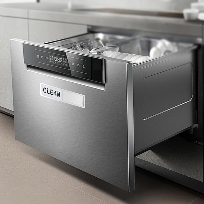 Dishwasher Magnet Clean Dirty Sign，Clean and Dirty Dishwasher Sign，Clean Dirty Magnet for Dishwasher，Dishwasher Clean Dirty Sign,Works for All Dishwashers，Dishwasher Accessories（Silver）-CubbioJoy