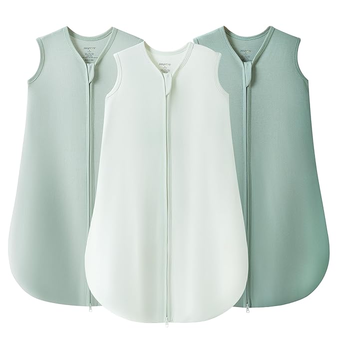 JELLYMONI Baby Sleep Sack 18-24 Months 100% Cotton Wearable Blanket, 0.5 TOG Soft Lightweight Toddler Sleeping Sack 3 Pack 2-Way Zipper Newborn Sleep Sacks-CubbioJoy