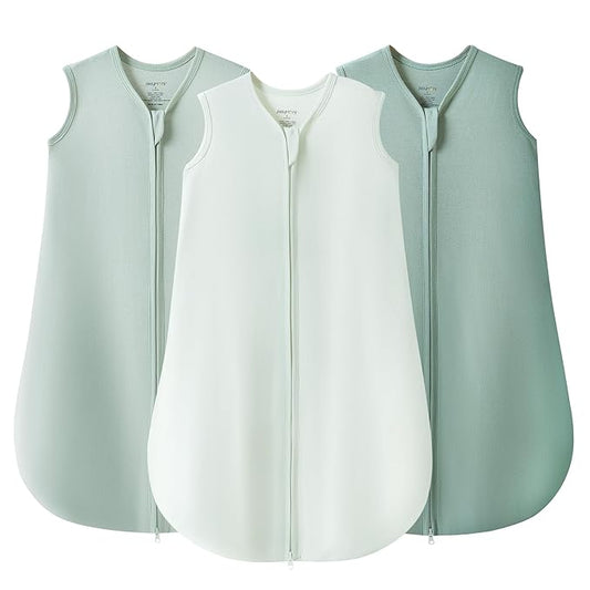 JELLYMONI Baby Sleep Sack 18-24 Months 100% Cotton Wearable Blanket, 0.5 TOG Soft Lightweight Toddler Sleeping Sack 3 Pack 2-Way Zipper Newborn Sleep Sacks-CubbioJoy