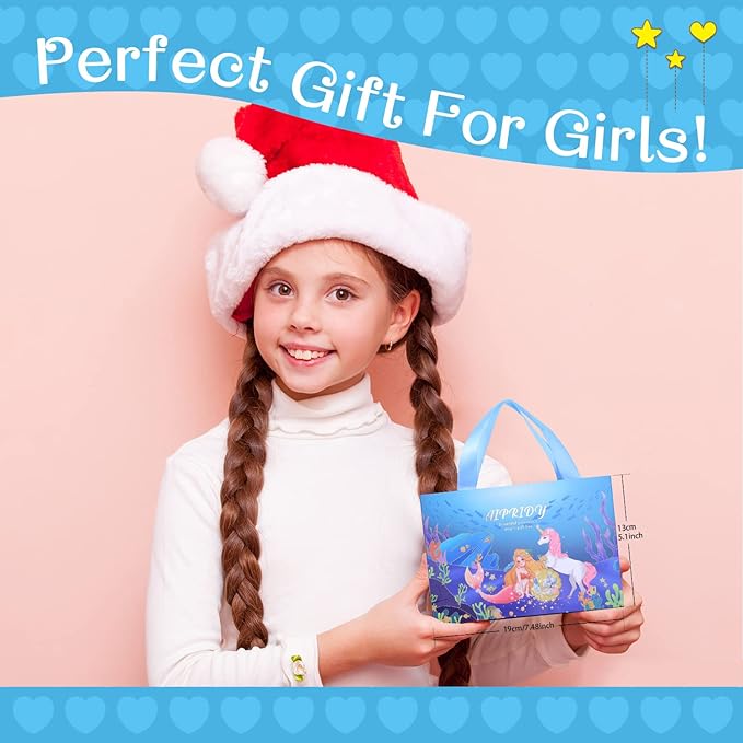 AIPRIDY Charm Bracelet Making Kit,Unicorn Mermaid Crafts Gifts Set Can Inspires Imagination and Creativity,Jewelry Making Kit Perfect Gifts for Girls 5-12 Years Old(72 Pieces Mermaid Aqua)-CubbioJoy