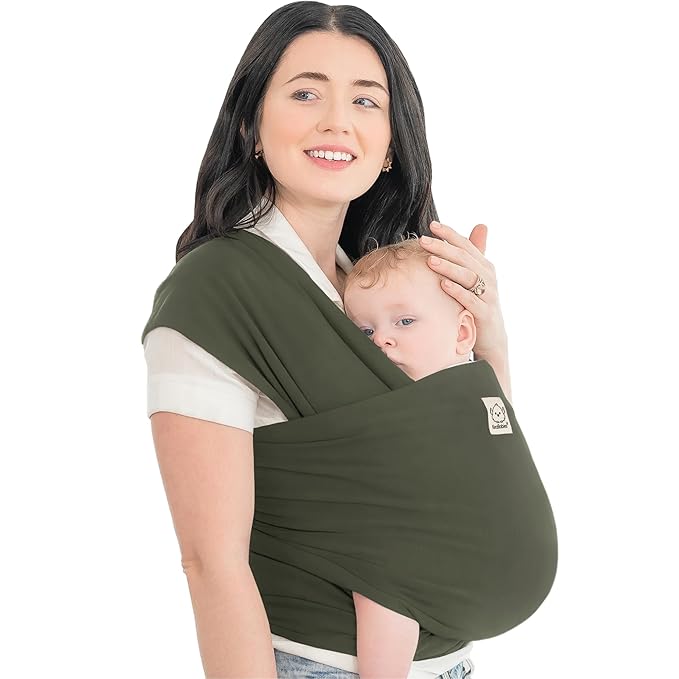KeaBabies Baby Wrap Carrier - All in 1 Original Baby Carrier Newborn to Toddler Sling, Easy to Wear, Hands Free Bonding, Lightweight, Breathable Infant Wraps (Forest)-CubbioJoy