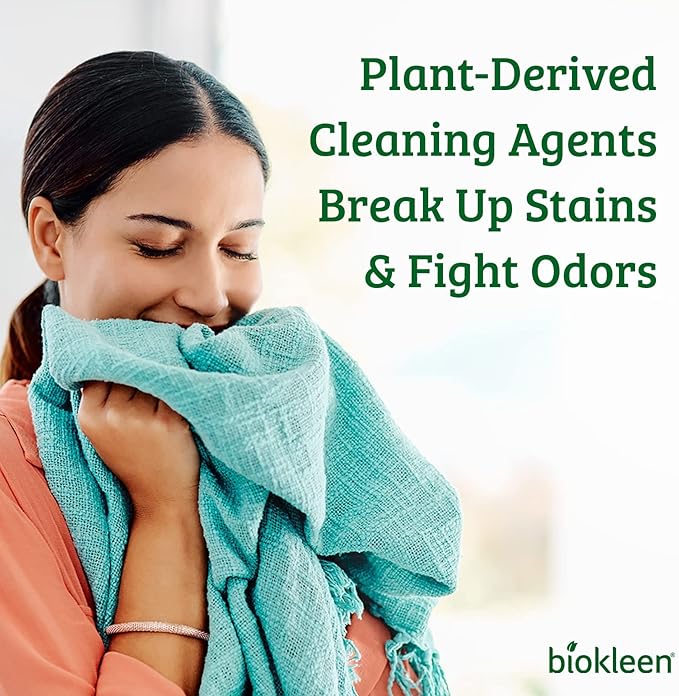 Biokleen Natural Sport 3X Concentrated Laundry Detergent, 300 Loads, Bio Active Formula, Fight Odors, Sweat & Stain Remover, Lavender Eucalyptus Scent-CubbioJoy