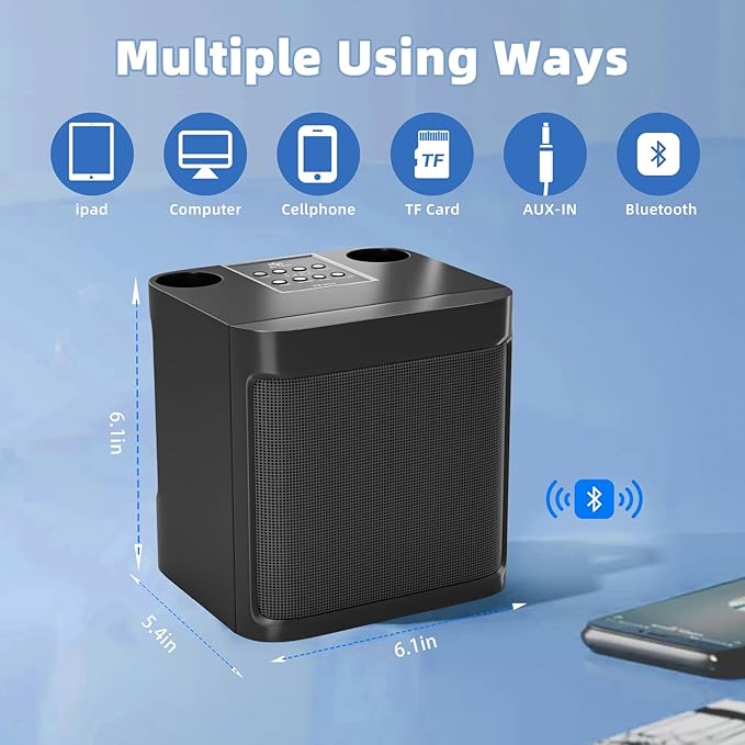 Karaoke Machine for Adults and Kids, Portable Bluetooth Karaoke Speaker with 2 Wireless Microphones for TV, Singing Karaoke for Home Party, Great Gifts for Boys and Girls-CubbioJoy