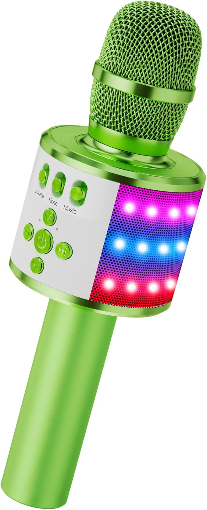 BONAOK Karaoke Microphone for Kids & Adults - Bluetooth Microphones Singing Mic with Disco Lights, Echo Effect, Built-in Speaker Portable Karaoke Player for Party Travel Gifts Q78(Green)-CubbioJoy
