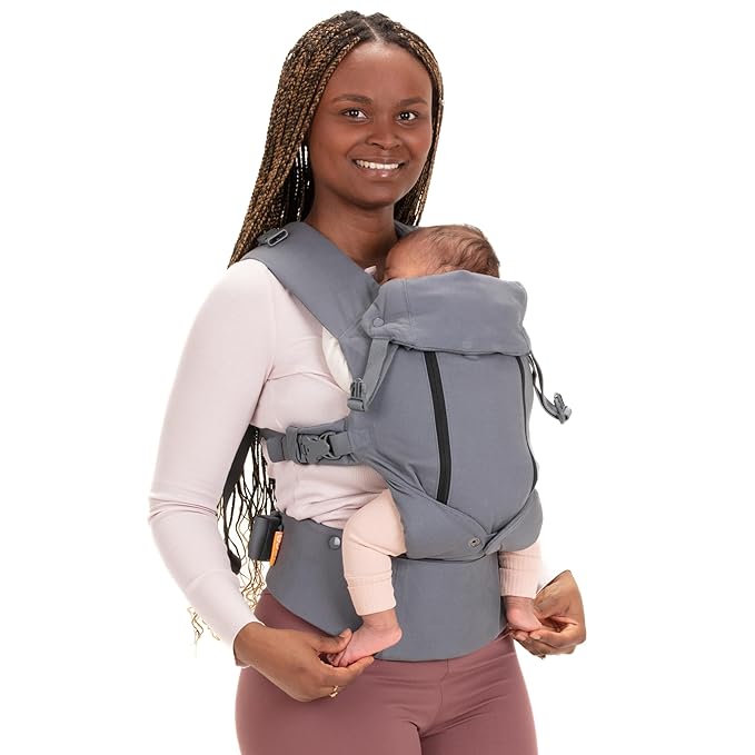 Beco 8 Hybrid Baby Carrier from Newborn to Toddler (7-45lbs) - All in One Mesh Front and Hip Carrier Backpack with Adjustable Seat - Cooling, Ergonomic and Comfortable - Dark Grey-CubbioJoy