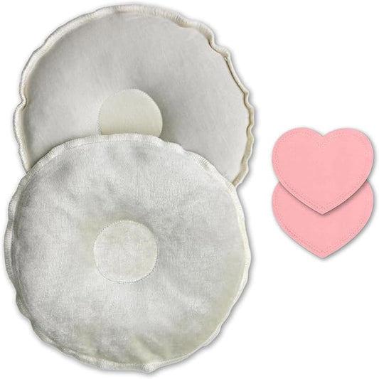 Bamboobies Soothing Nursing Pillows, Daytime Nursing Pads - Reusable, Hot Cold Compress for Breastfeeding- Discreet Leak-Proof Washable Pads for Breastfeeding - 2 Compress Pads, 2 Nursing Pads-CubbioJoy