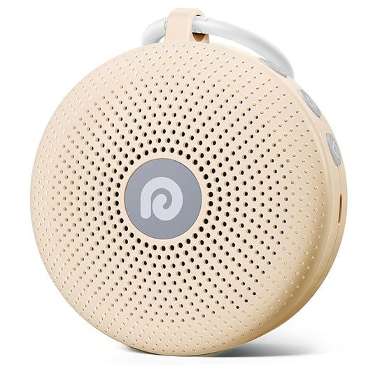Dreamegg White Noise Machine - Portable Sound Machine for Baby Adult, Features Powerful Battery, 21 Soothing Sound, Noise Canceling for Office,Sound Therapy for Home,Travel, Registry Gift, Light Khaki-CubbioJoy