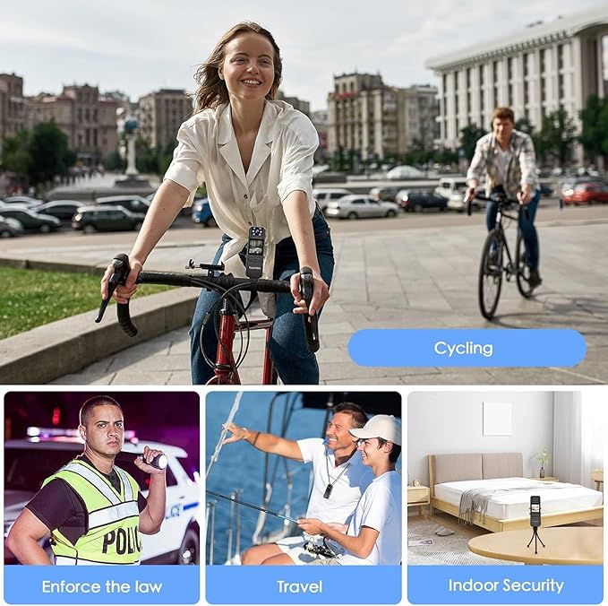 Body Camera with 1.4” Screen Audio and Auto Video Night Vision 1440P UHD Mini Police Wearable Body Worn Cam Portable Small Personal Camcorder Sport Action Outdoor Video Recorder (2K-128GB)-CubbioJoy