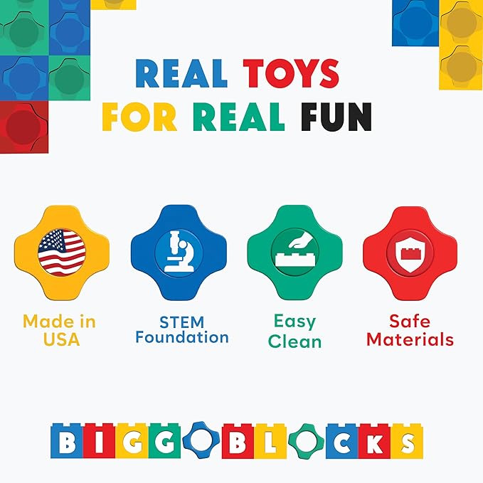 Big Blocks for Kids Ages 4-8 — Indoor & Outdoor Blocks Kids Games — White Large Building Blocks - 48 pc-CubbioJoy