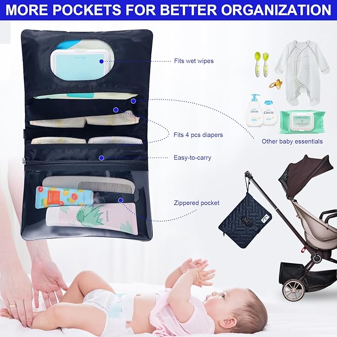 Diaper Bag Tote: Mommy Bag, Baby Bag for Boy and Girl, Mom Hospital Bag, Twins or 2 Kids Diapers Bag-CubbioJoy