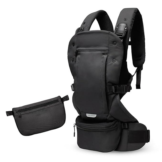 Colugo Baby Carrier - Baby Carrier Newborn to Toddler, Toddler Carrier, Adjustable, Lightweight, Breathable Carrier for Newborn to 33 Pounds (Black)-CubbioJoy
