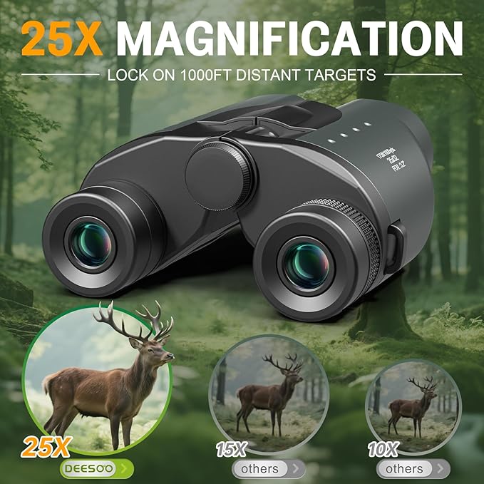 25x32 Binoculars for Adults Kids Compact - DEESOO High Powered Bird Watching Binoculars Lightweight with Small Size for Hunting Traveling Sports Hiking-CubbioJoy