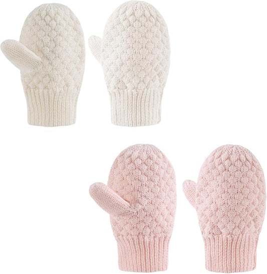 Baby Knit Mittens Toddler Boys Girls Gloves Winter Infant Newborn No Scratch Mitten 0-3 Years-CubbioJoy