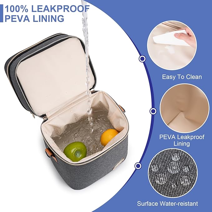 Breastmilk Cooler Bag with Ice Pack Fits 6 Baby Bottles Up to 9 Ounce-CubbioJoy