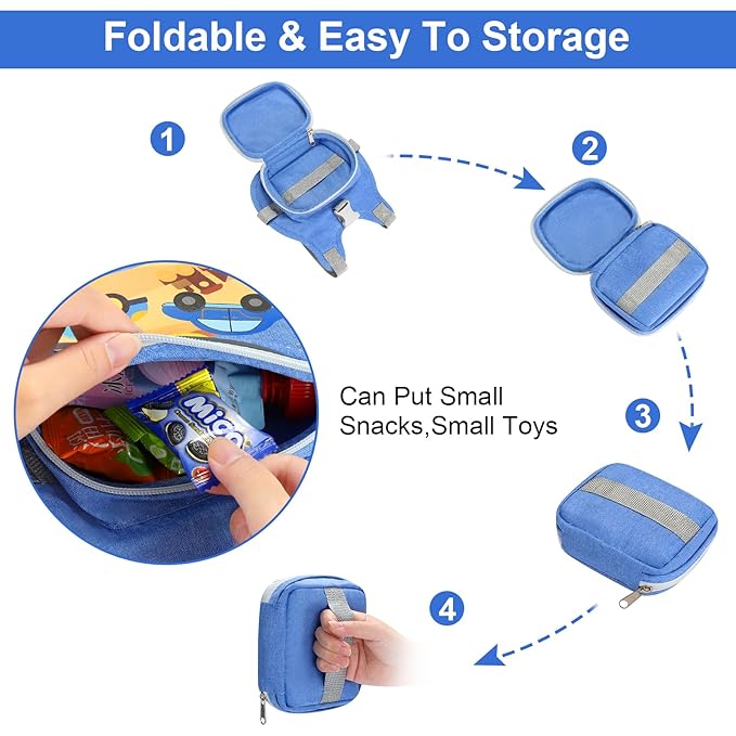 Accmor Toddler Harness Leash + Reflective Anti Lost Wrist Link, Cute Car Kids Back Pack with Hand Strap Collapsible Child Walking Restraint Belt Tether Hold Baby Boys Close For Outdoor Travel-CubbioJoy