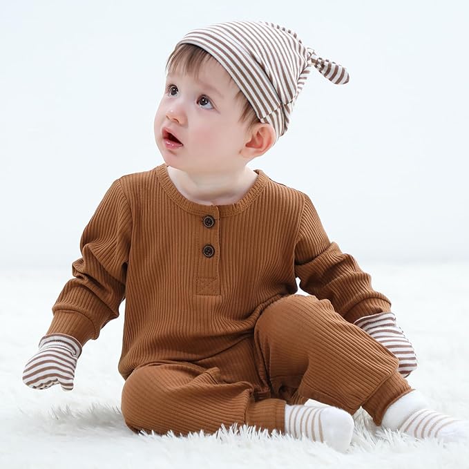 Baby Hats Mittens and Socks Set Cotton Newborn Hat Beanie Soft Infant Girls Boys Caps Gloves 0-6 month-CubbioJoy