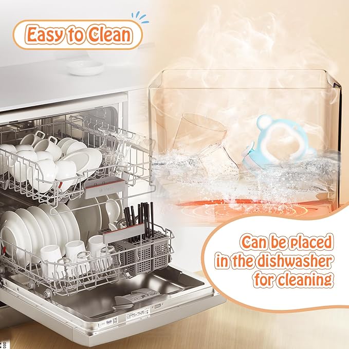 Baby Fruit Food Feeder - Silicone Nibble Tray Combo - Breastmilk Popsicle Mold for Cooling Relief, BPA Free Mesh Feeder for Infant Self Feeding (Monkey Blue + Pineapple)-CubbioJoy