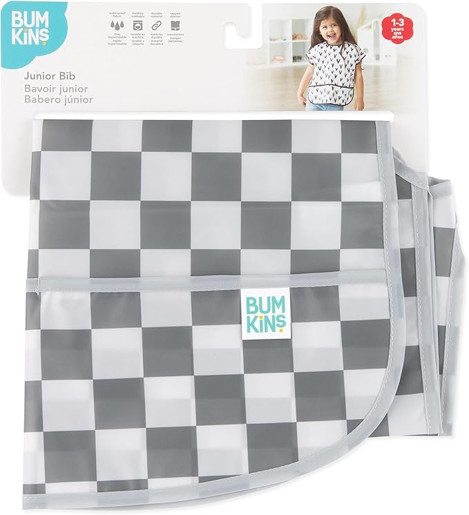 Bumkins Bibs - Toddler Bibs, Waterproof, Large for 1-3 Years, Short Sleeve-CubbioJoy