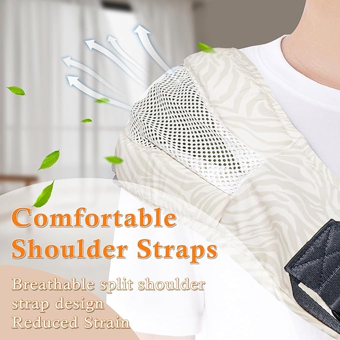 Baby Carrier Newborn to Toddler-Adjustable Baby Sling Carrier,Toddler Carrier for 25-60lbs,Comfortable Baby Sling for Hands-Free Carrying (Beige Zebra Print)-CubbioJoy