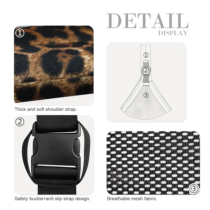 Baby Sling Carrier Newborn to Toddler Adjustable One-Shoulder Design with Safety Buckle, Soft & Lightweight Sling Baby Carrier 10-30 lbs(Mesh,Brown Leopard)-CubbioJoy