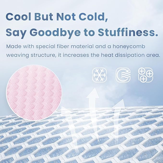 Baby Play Mat for Summer,1.3 Thick Memory Foam Cooling Floor Tummy Time Mat, Soft & Breathable, Non-Slip Rectangular for Toddlers’ Playtime & Rest(Pink,39"x59")-CubbioJoy