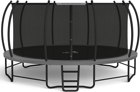 BCAN 8FT 10FT 12FT 14FT 15FT 16FT Recreational Trampoline with Enclosure for Kids Adults, ASTM Approved, Outdoor Trampolines with Ladder for Kids-CubbioJoy