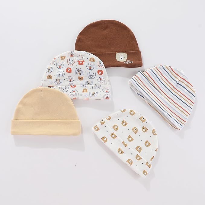 Baby Hats Mittens and Socks Set Cotton Newborn Hat Beanie Soft Infant Girls Boys Caps Gloves 0-6 month-CubbioJoy