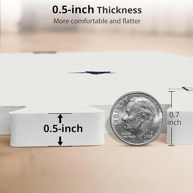 Baby Foam Play Mat, PIGLOG 72x48 Baby Crawling Mat, Floor Mats for Kids for Infants with Interlocking Floor Tiles, Toddler Playmats for Indoor and Outdoor, Easy to Clean Playroom Mats, Star-CubbioJoy