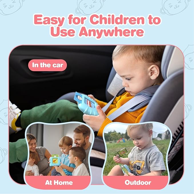 296 Sight Words Talking Flash Cards for Toddlers 1 2 3 4 5 6 Year Old, Pocket Speech, Sensory Speech Therapy Toys, Learning Toys for Montessori and Autism Children, Gifts for Boys (Blue)-CubbioJoy