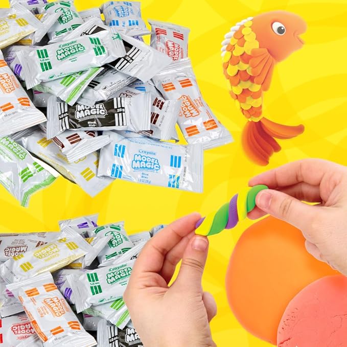 Crayola Model Magic (30pk), Bulk Modeling Clay Alternative, Air Dry, Kids Arts & Crafts, Classroom Supplies for Teachers, 15 Colors, 1oz-CubbioJoy