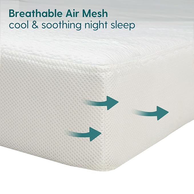 BABELIO Crib Mattress, Toddler Mattress for Toddler Bed, Memory Foam Baby Mattress, Dual Sided with Tencel Cover & Waterproof Lining-CubbioJoy