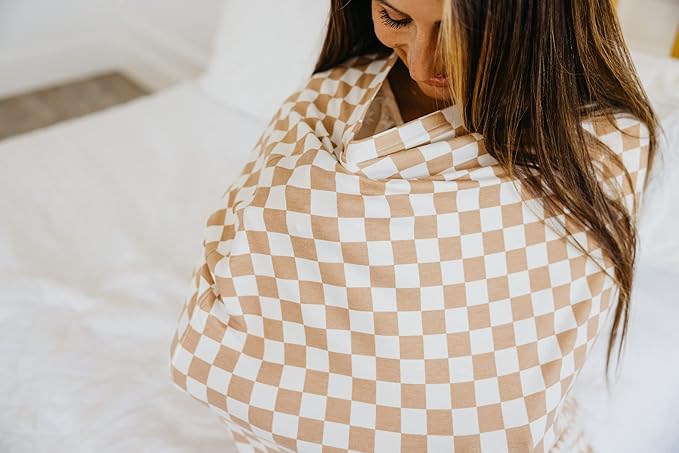 Copper Pearl Multi-Use Cover: Car Seat Covers, Nursing Cover, and Stroller Cover for Sun - Stretchy Fabric, All-Season Use, Stylish Designs, Easy Access for Moms - Rad-CubbioJoy