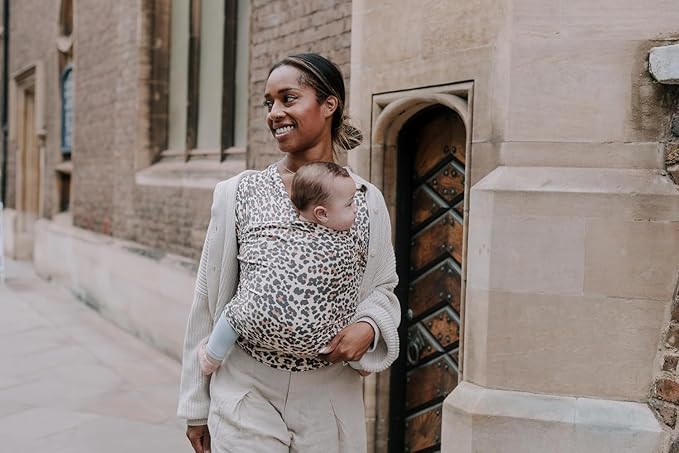 Boba Baby Wrap Carrier - Original Baby Carrier Wrap Sling for Newborns - Baby Wearing Essentials - Newborn Wrap Swaddle Holder, Newborn to Toddler Infant Sling (Leopard)-CubbioJoy