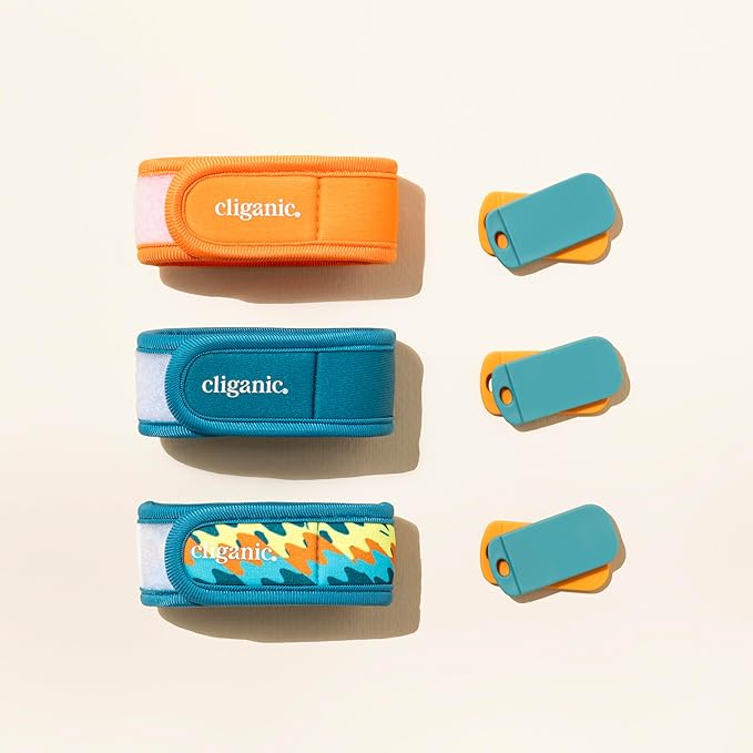 Cliganic Mosquito Repellent Pack (3 Wristbands + 6 Refill Pellets) - Adjustable, Natural DEET-Free, Essential Oil Infused-CubbioJoy