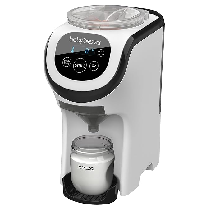 Baby Brezza Formula Pro Mini Baby Formula Mixer Machine Fits Small Spaces and is Portable for Travel– Bottle Makers Makes The Perfect Bottle for Your Infant On The Go, White-CubbioJoy