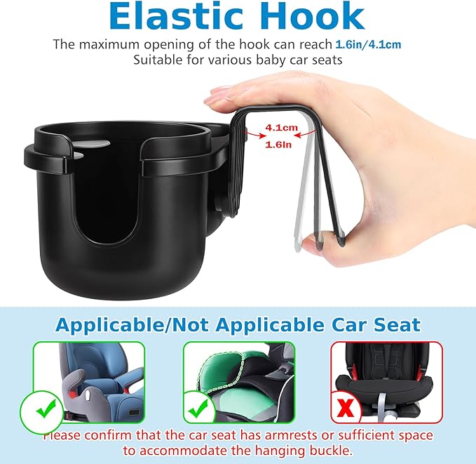 Accmor Child Cup Holder Snack Tray for Convertible Car Seats, Universal Child Cup Holder Compatible with Most Baby Car Seat Models-CubbioJoy