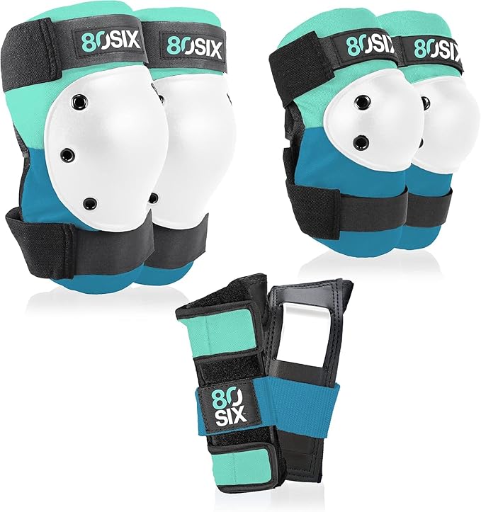 80Six Kids Multi-Sport Pad Set with Wristguards, Elbow Pads, and Knee Pads, Designed by Industry Leading Brand Triple 8-CubbioJoy
