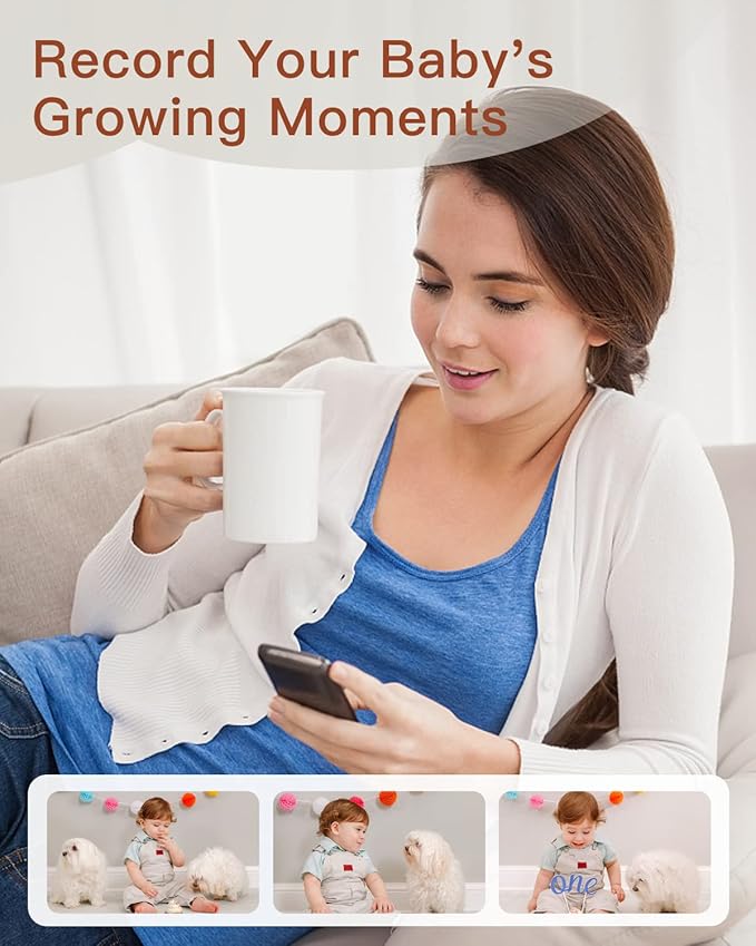 ARENTI Baby Monitor 2 Cameras, 2K Video Baby Camera with 5-Inch Upgraded Wireless Display, Super Night Vision, Lullabies, Cry & Motion Detection, Temp & Humidity Sensor, Two Way Audio-CubbioJoy