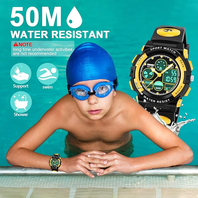 ATIMO LED Multi Function Waterproof Watch for Kids - Kids Gifts-CubbioJoy