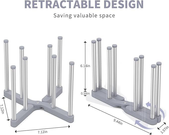 Baby Bottle Drying Rack, Reusable Bag Drying Rack, Water Bottle Drying Rack, Collapsible Drying Rack for Cups, Mugs and Glass, Sports Bottle Drying Rack-CubbioJoy