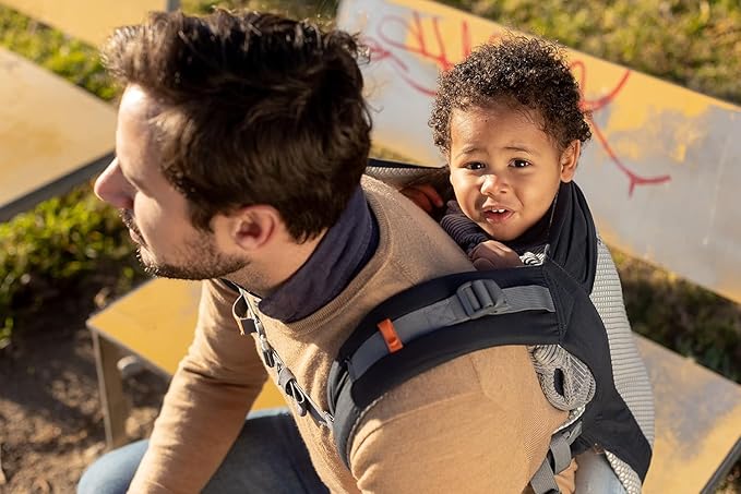 Beco Toddler Carrier - Breathable 3D Mesh Front-Carry & Backpack Style Carrier with Tall Supportive Back and Ergonomic Extra-Wide Seat for Children from 18months (20-60 lbs) - Navy-CubbioJoy