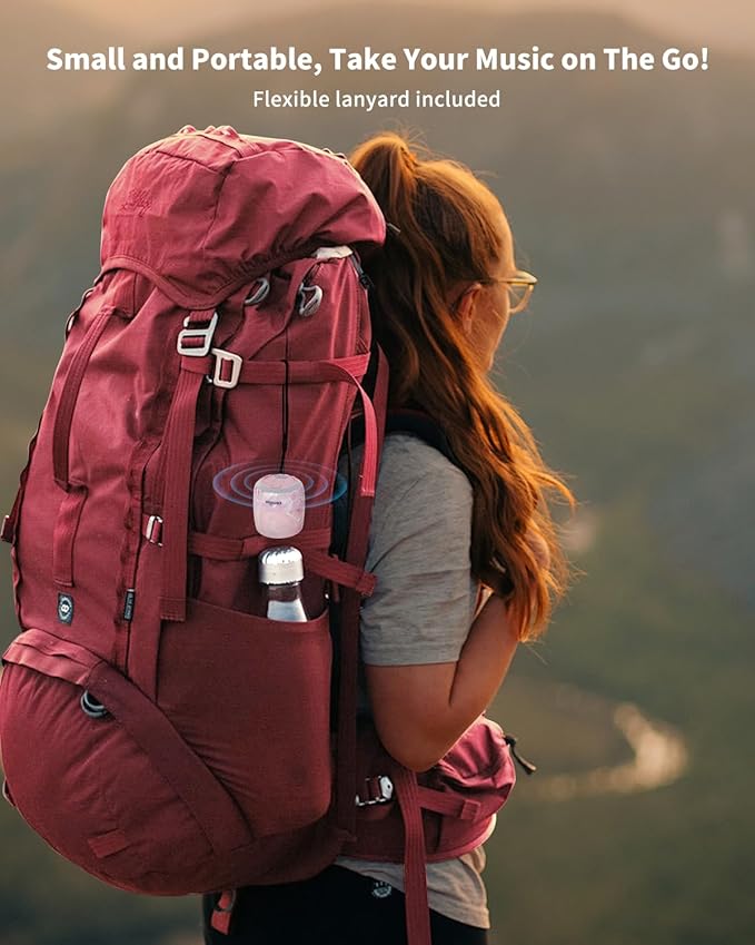 comiso Small Speaker, IPX7 Waterproof Bluetooth Speaker with Stereo Sound and Robust Bass, Mini Speakers with Hands-Free Call, Portable Speakers for Shower, Indoor & Outdoor, Gift for Men, Women-CubbioJoy