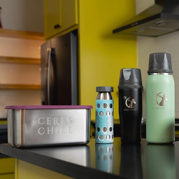 CERES CHILL The Milkstache Luxe Reusable Breastmilk Freezer Storage Container - 1/2 Ounce Cubes fit Any Baby Bottle, Freezing Pumped Milk has Never Been Easier (Stainless Steel), 1 Count-CubbioJoy