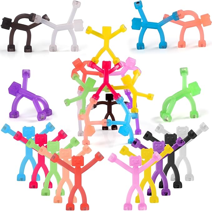 24 PCS Magnetic Travel Toys for Kids, Creative, Portable and Educational, Magnetic-People-Magnet-Men: Cute Robot & Funny Magnets, Small Fidget Toys for Classroom Prizes, Easter Egg Stuffers, Office-CubbioJoy