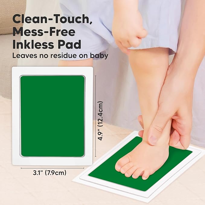 4-Pack Inkless Baby Hand and Footprint Kit - Mess Free Ink Pad for Newborn Keepsake, Dog Nose & Paw Print Kit, Clean Touch Ink Pad for Baby Hand & Footprints, Ideal New Mom Gifts (Holidays, L)-CubbioJoy