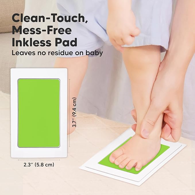 4-Pack Inkless Baby Hand and Footprint Kit - Mess Free Ink Pad for Newborn Keepsake, Dog Nose & Paw Print Kit, Clean Touch Ink Pad for Baby Hand & Footprints, Ideal New Mom Gifts (Fiesta)-CubbioJoy