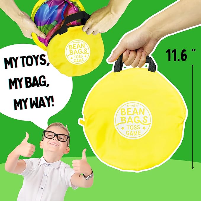 2-in-1 Dinosaur & Animal Bean Bag Toss Game – Double-Sided 27" Target Board with 6 Bean Bags – Outdoor & Indoor Toy for Toddlers & Kids Ages 3-6 – Birthday Gift - Amazon Exclusive-CubbioJoy