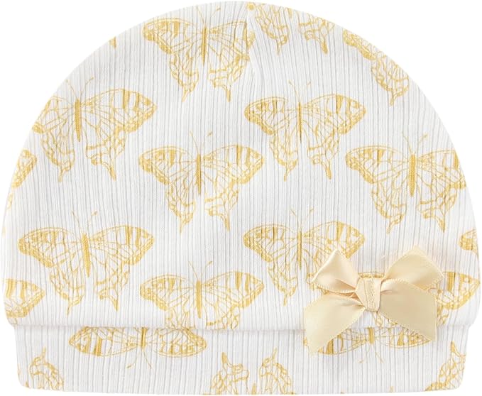 Baby Hat and Mittens Set Cotton Newborn Baby Hats Caps for Boys and Girls, 0-6 Months-CubbioJoy